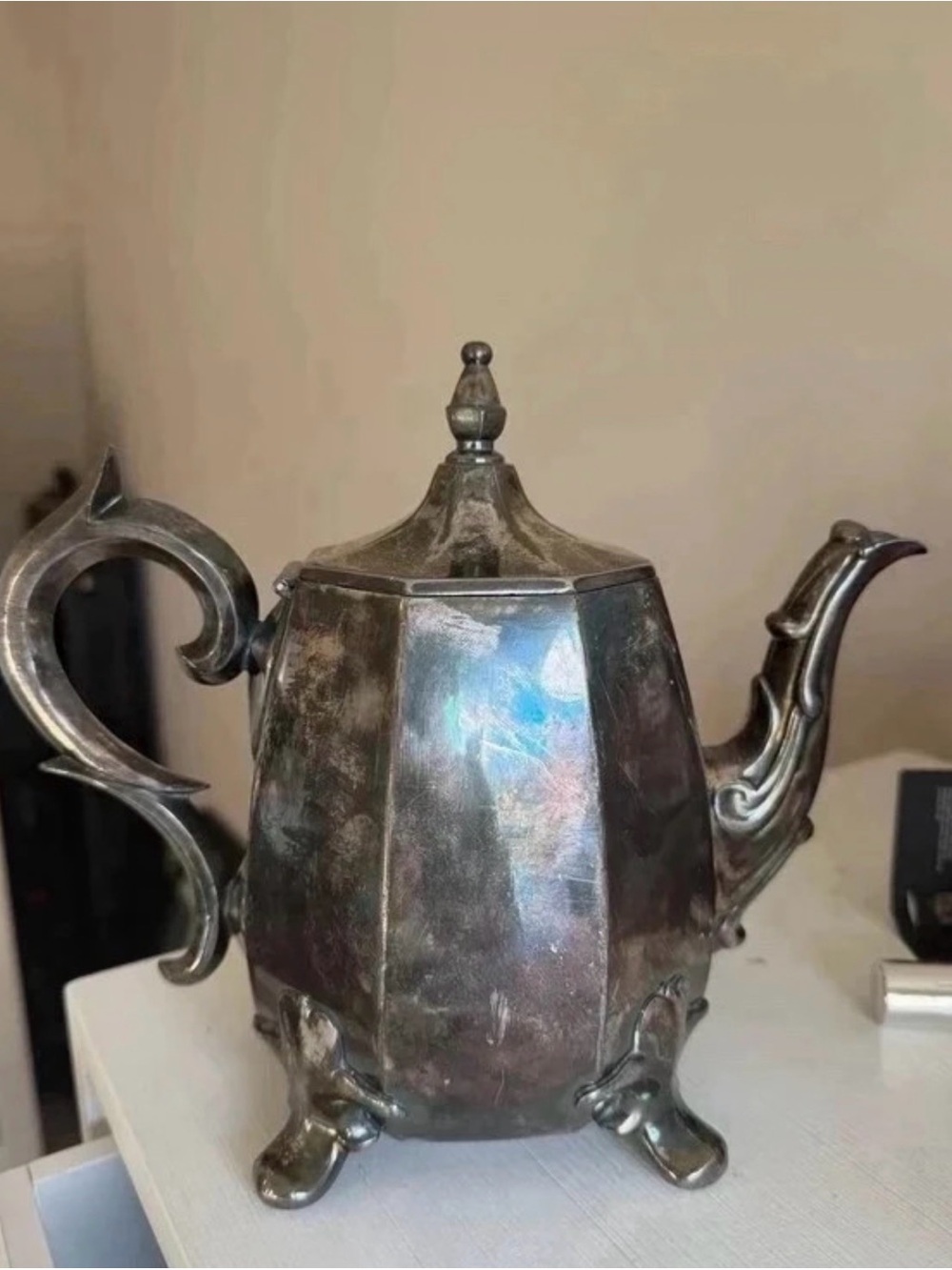 Antique Roswell Gleason Teapot